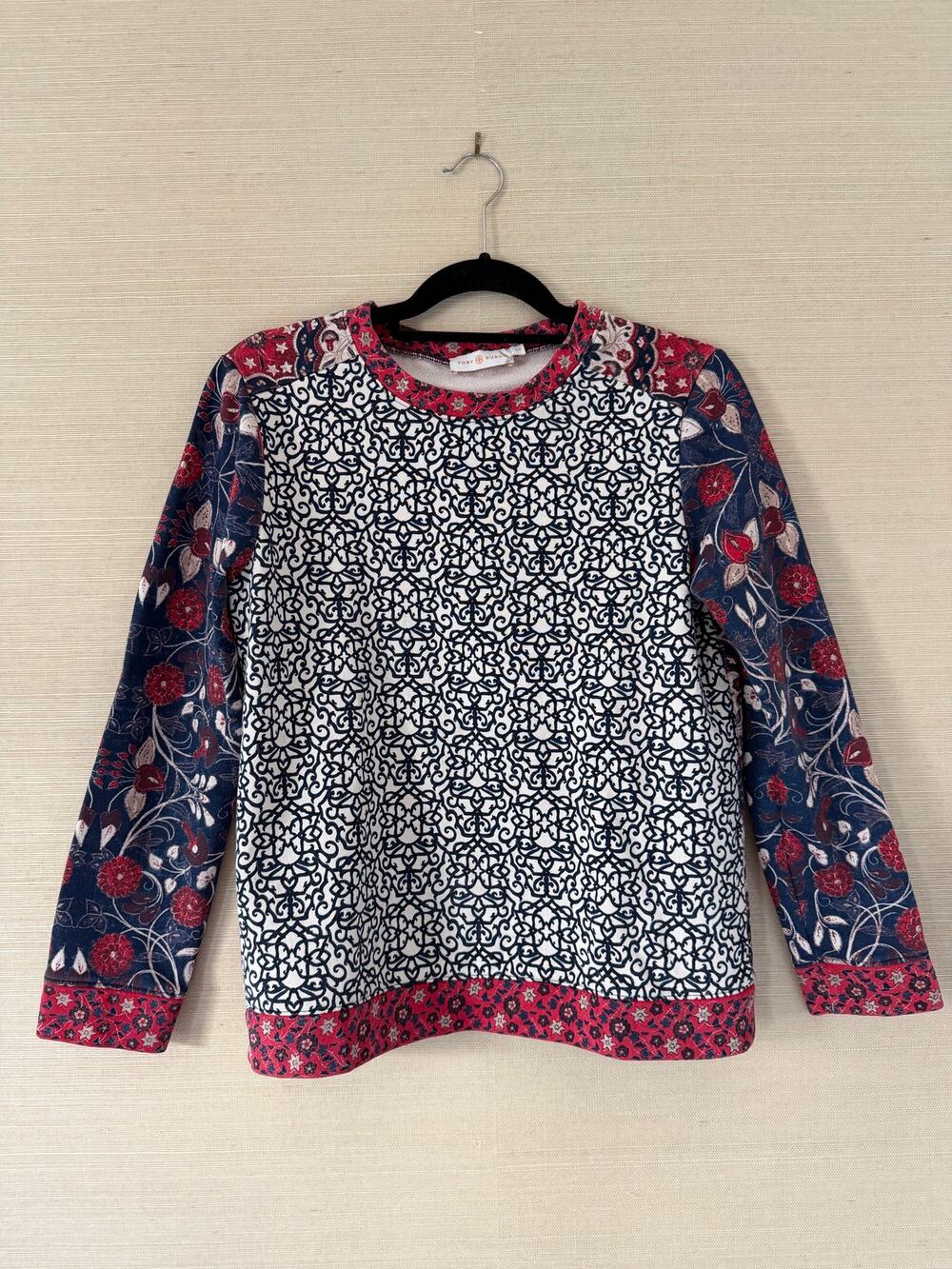 Tory Burch Mixed Print Sweatshirt Top – Size S/P